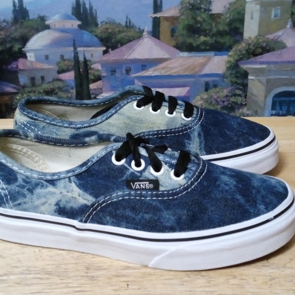 Vans Authentic Acid Denim Wash Sneakers, Size 2.5 Y - Picture 11 of 12
